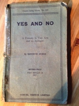 Original Script from Wigton Theatre Club's first production 